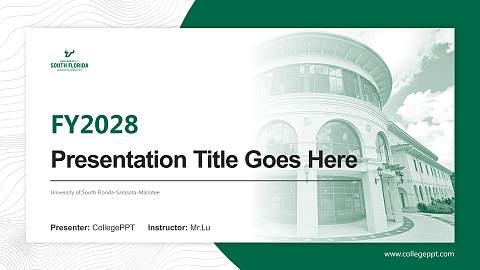 University of South Florida-Sarasota-Manatee Academic Presentation/Research Findings Report PPT Template