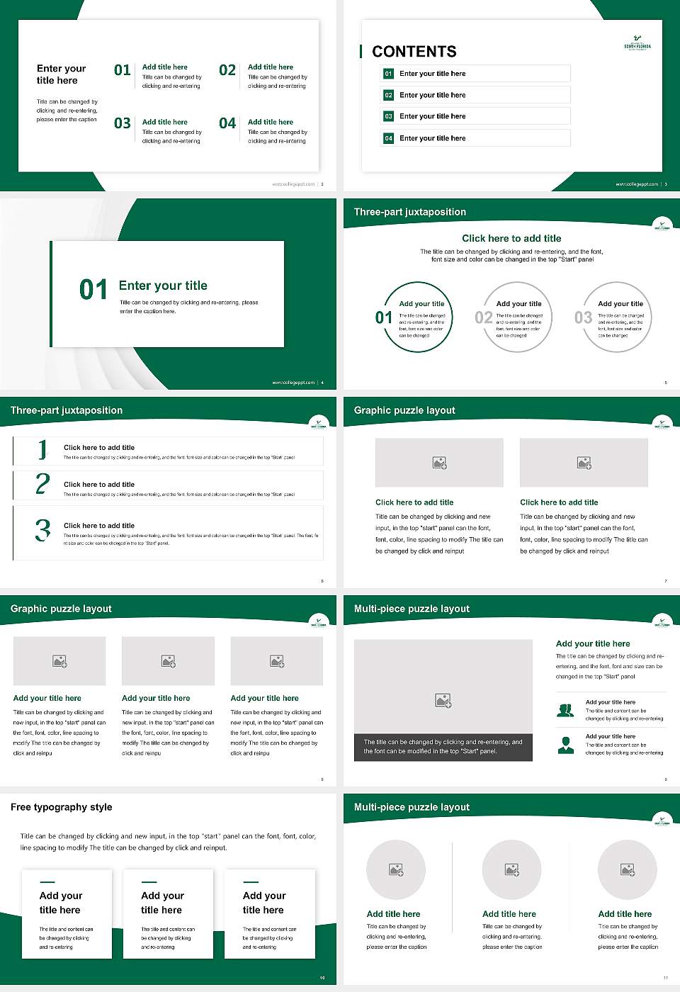 University of South Florida-Sarasota-Manatee Academic Presentation/Research Findings Report PPT Template16:9 ratio PPT effect preview image2
