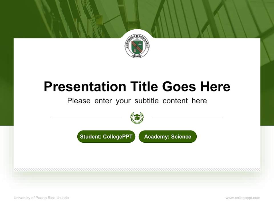 University of Puerto Rico-Utuado National Scholarship Defense PPT Template4:3 ratio PPT effect preview image4