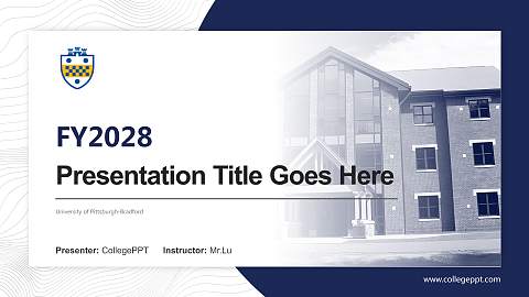 University of Pittsburgh-Bradford Academic Presentation/Research Findings Report PPT Template