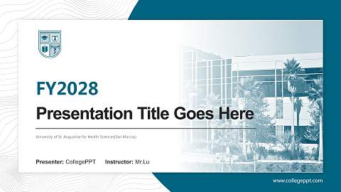 University of St. Augustine for Health Sciences(San Marcos) Academic Presentation/Research Findings Report PPT Template
