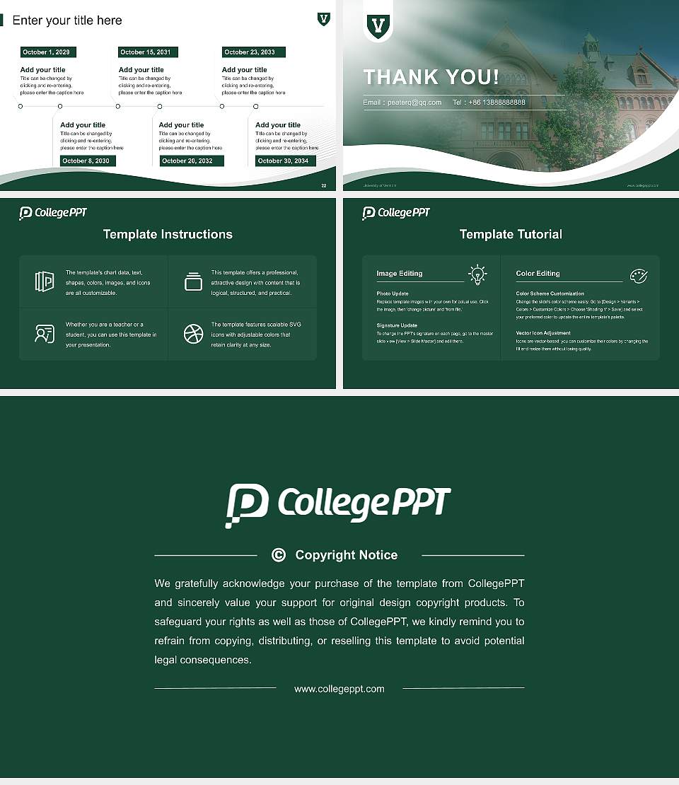 University of Vermont Lecture Sharing and Networking Event PPT Template16:9 ratio PPT effect preview image4
