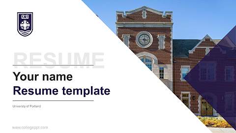 University of Portland Resume PPT Template
