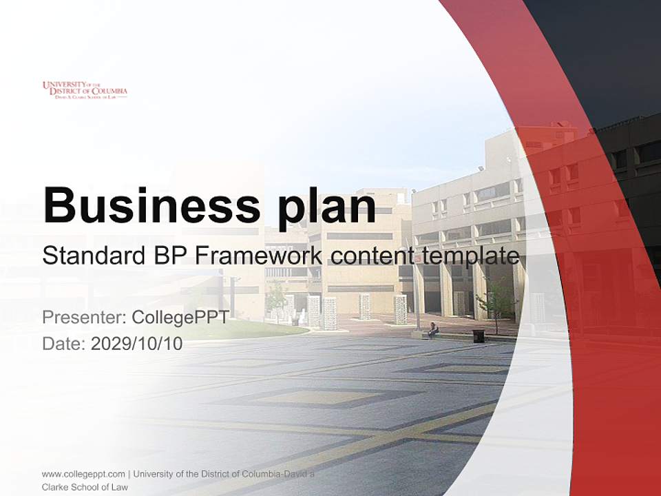 University of the District of Columbia-David a Clarke School of Law Competition/Entrepreneurship Contest PPT Template4:3 ratio PPT effect preview image9