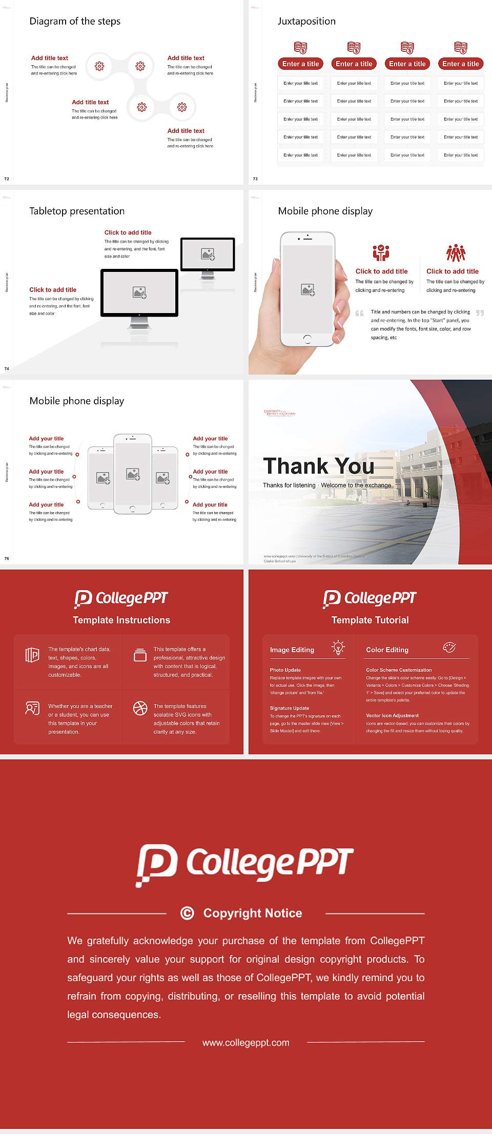 University of the District of Columbia-David a Clarke School of Law Competition/Entrepreneurship Contest PPT Template4:3 ratio PPT effect preview image9