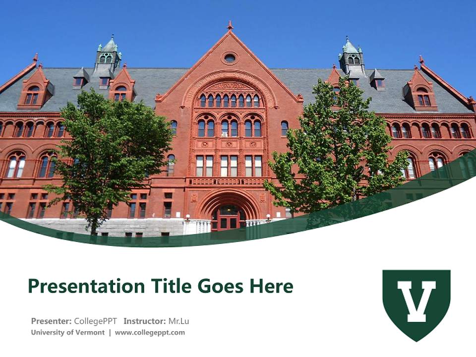 University of Vermont Course/Courseware Creation PPT Template4:3 ratio PPT effect preview image5