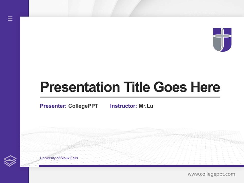University of Sioux Falls Thesis Proposal/Graduation Defense PPT Template4:3 ratio PPT effect preview image5