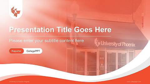 University of Phoenix-Virginia Lecture Sharing and Networking Event PPT Template
