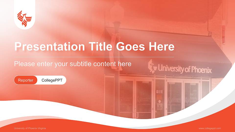 University of Phoenix-Virginia Lecture Sharing and Networking Event PPT Template16:9 ratio PPT effect preview image