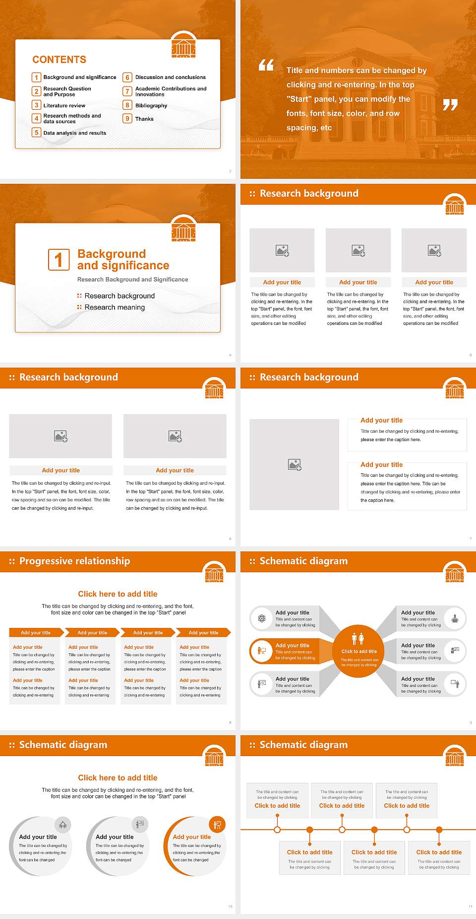 University of Virginia-Main Campus Graduation Thesis Defense PPT Template4:3 ratio PPT effect preview image2