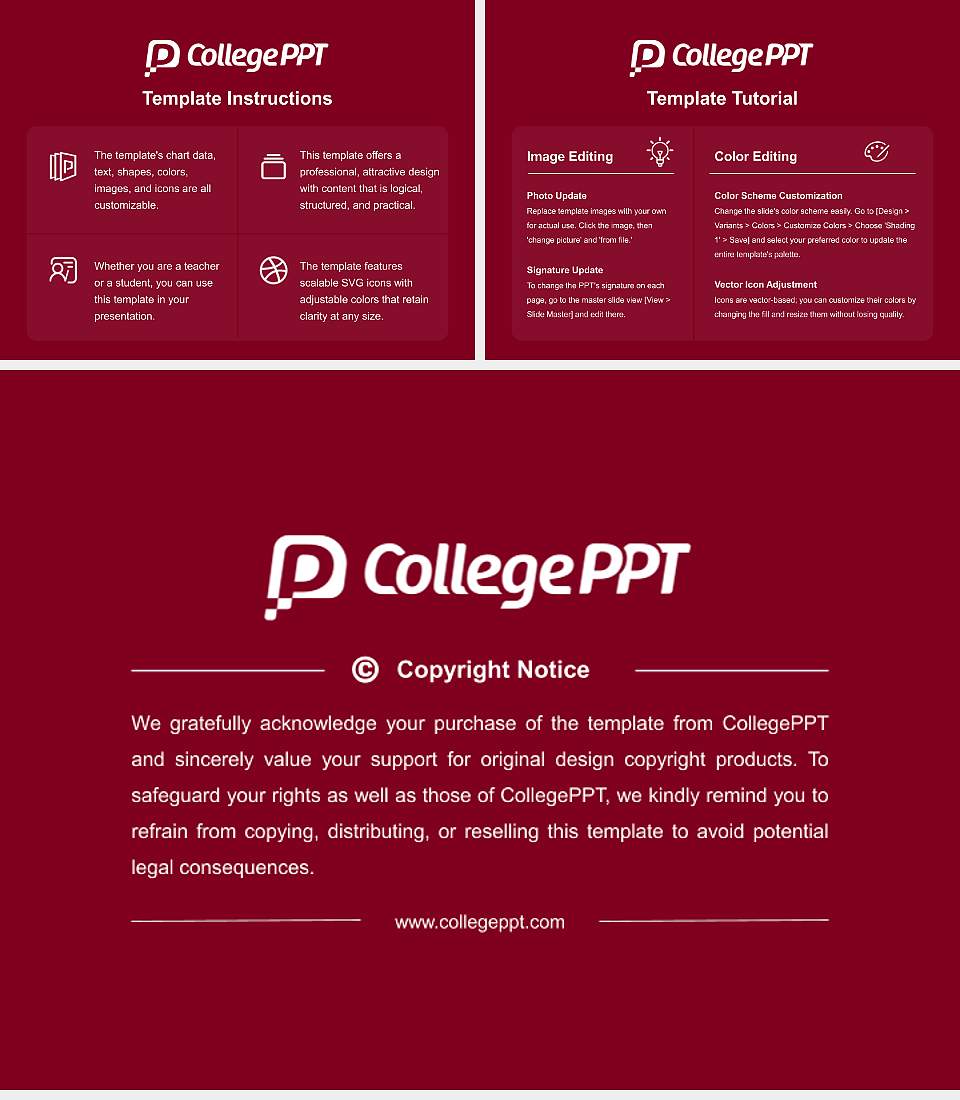 University of the West Course/Courseware Creation PPT Template4:3 ratio PPT effect preview image5