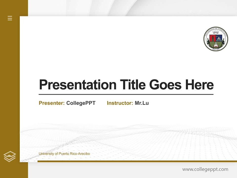 University of Puerto Rico-Arecibo Thesis Proposal/Graduation Defense PPT Template4:3 ratio PPT effect preview image5