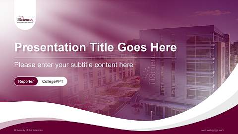 University of the Sciences Lecture Sharing and Networking Event PPT Template