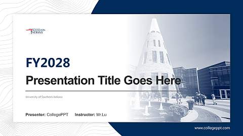 University of Southern Indiana Academic Presentation/Research Findings Report PPT Template