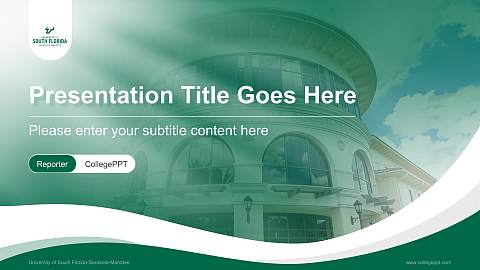 University of South Florida-Sarasota-Manatee Lecture Sharing and Networking Event PPT Template