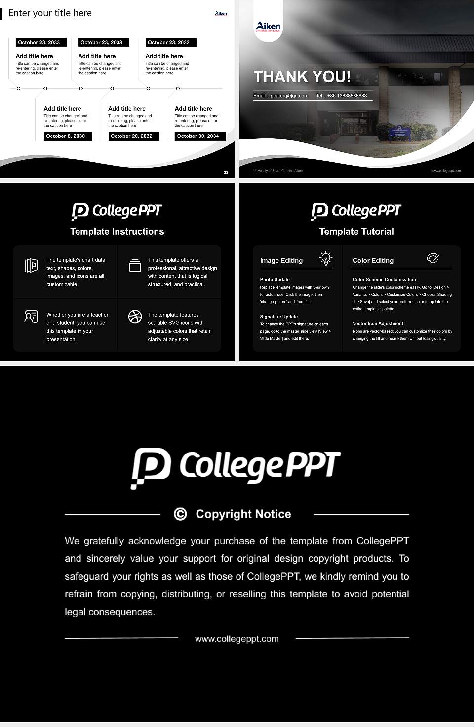 University of South Carolina Aiken Lecture Sharing and Networking Event PPT Template4:3 ratio PPT effect preview image4