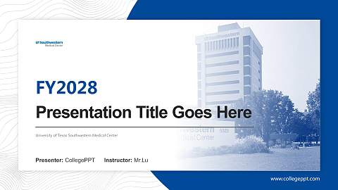 University of Texas Southwestern Medical Center Academic Presentation/Research Findings Report PPT Template
