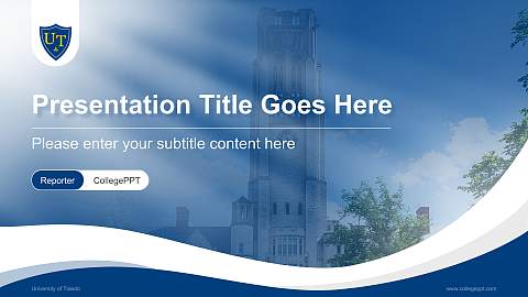 University of Toledo Lecture Sharing and Networking Event PPT Template