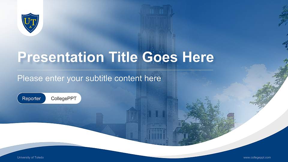 University of Toledo Lecture Sharing and Networking Event PPT Template16:9 ratio PPT effect preview image