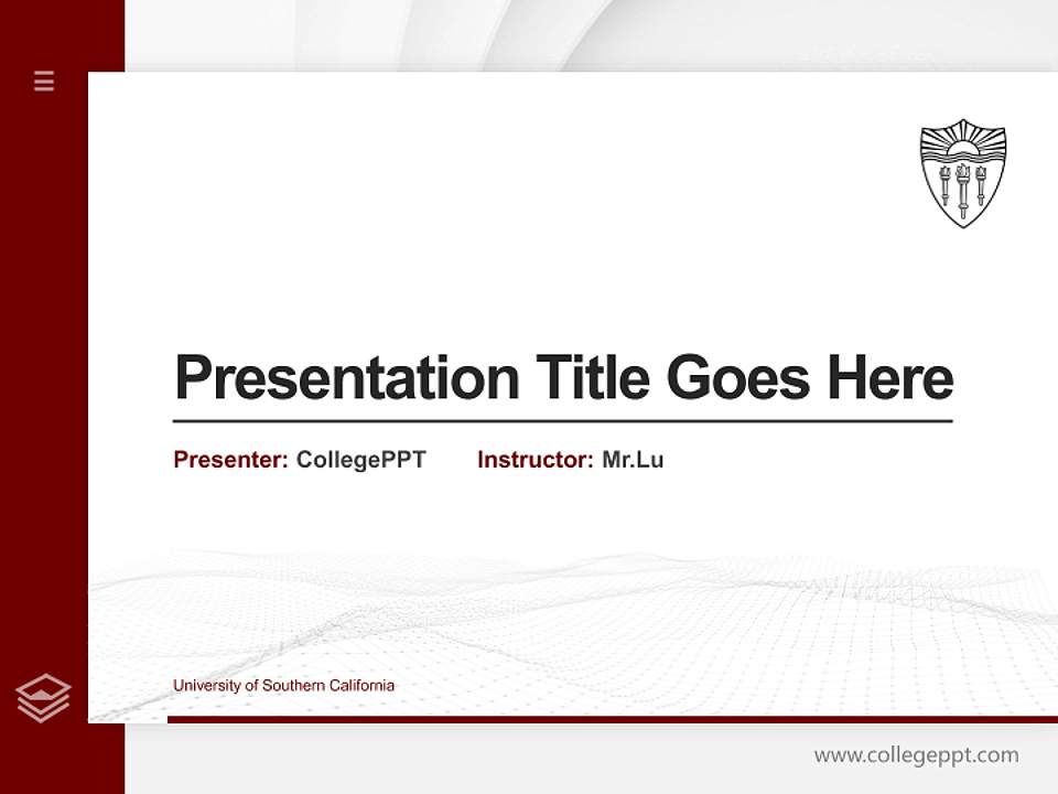 University of Southern California Thesis Proposal/Graduation Defense PPT Template4:3 ratio PPT effect preview image5
