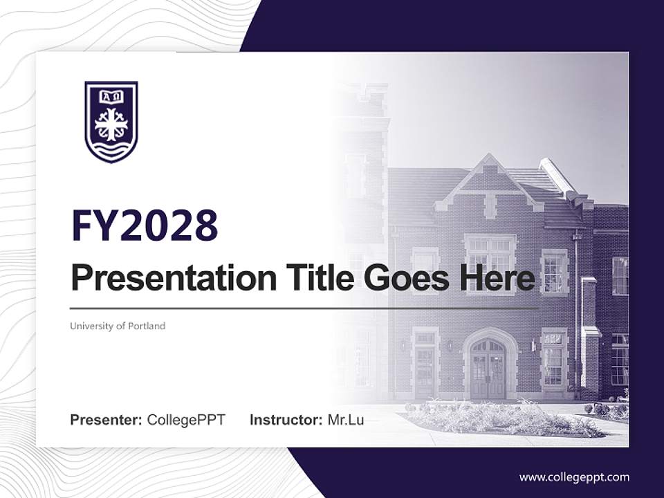 University of Portland Academic Presentation/Research Findings Report PPT Template4:3 ratio PPT effect preview image5
