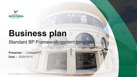 University of South Florida-Sarasota-Manatee Competition/Entrepreneurship Contest PPT Template