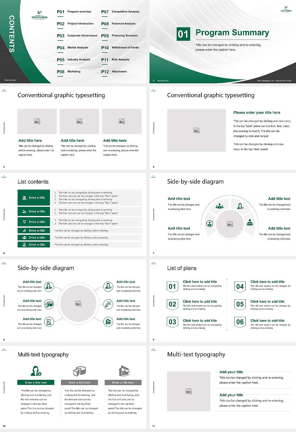 University of South Florida-Sarasota-Manatee Competition/Entrepreneurship Contest PPT Template16:9 ratio PPT effect preview image2
