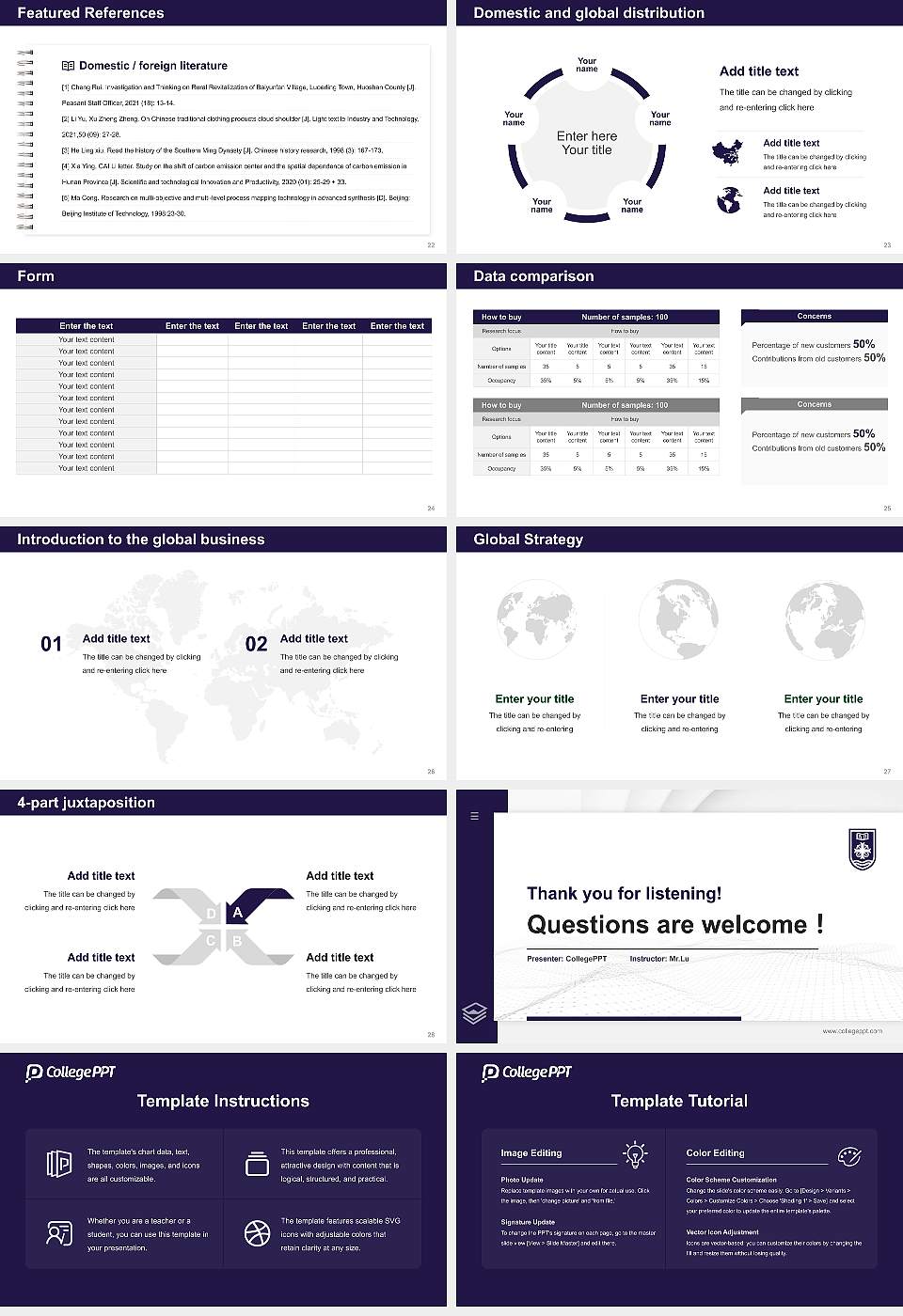 University of Portland Thesis Proposal/Graduation Defense PPT Template16:9 ratio PPT effect preview image4
