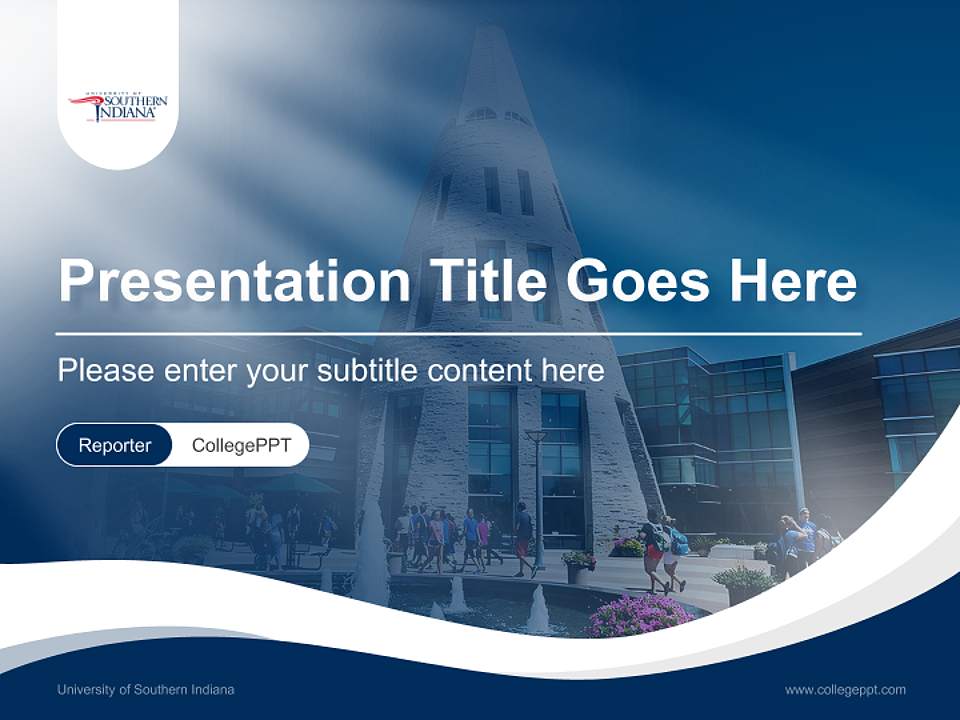 University of Southern Indiana Lecture Sharing and Networking Event PPT Template4:3 ratio PPT effect preview image4