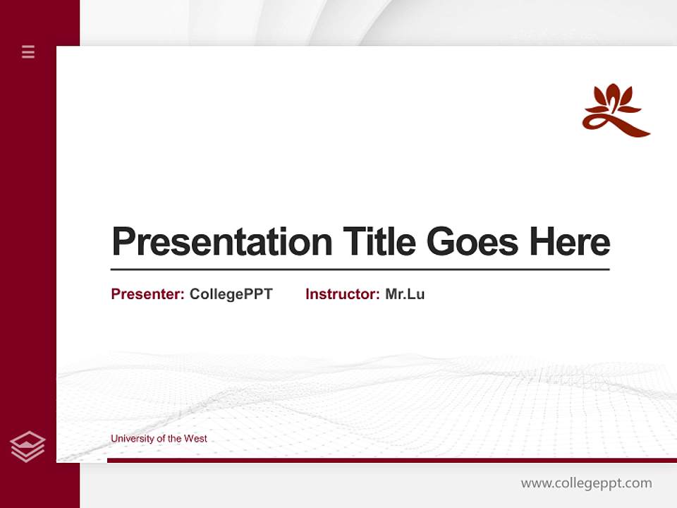 University of the West Thesis Proposal/Graduation Defense PPT Template4:3 ratio PPT effect preview image5