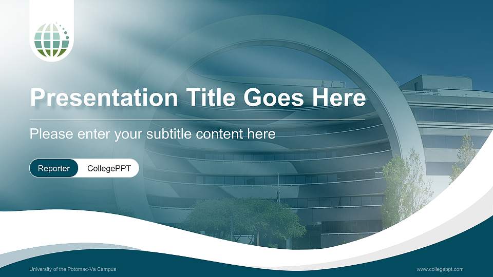 University of the Potomac-Va Campus Lecture Sharing and Networking Event PPT Template16:9 ratio PPT effect preview image