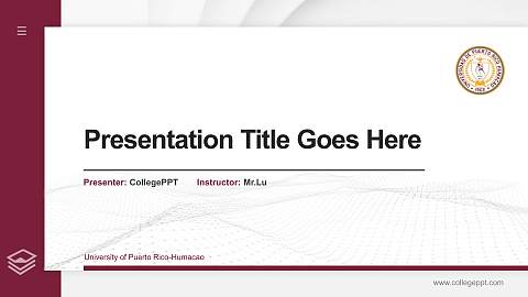 University of Puerto Rico-Humacao Thesis Proposal/Graduation Defense PPT Template