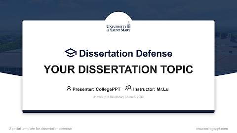 University of Saint Mary Graduation Thesis Defense PPT Template
