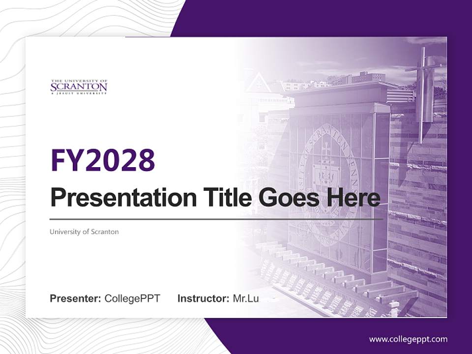 University of Scranton Academic Presentation/Research Findings Report PPT Template4:3 ratio PPT effect preview image5
