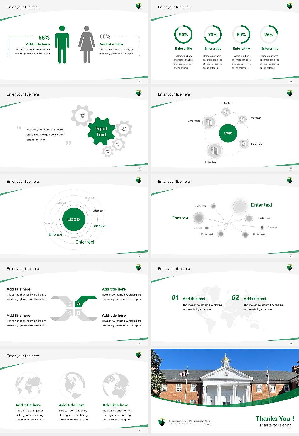 University of South Carolina-Upstate Course/Courseware Creation PPT Template16:9 ratio PPT effect preview image4