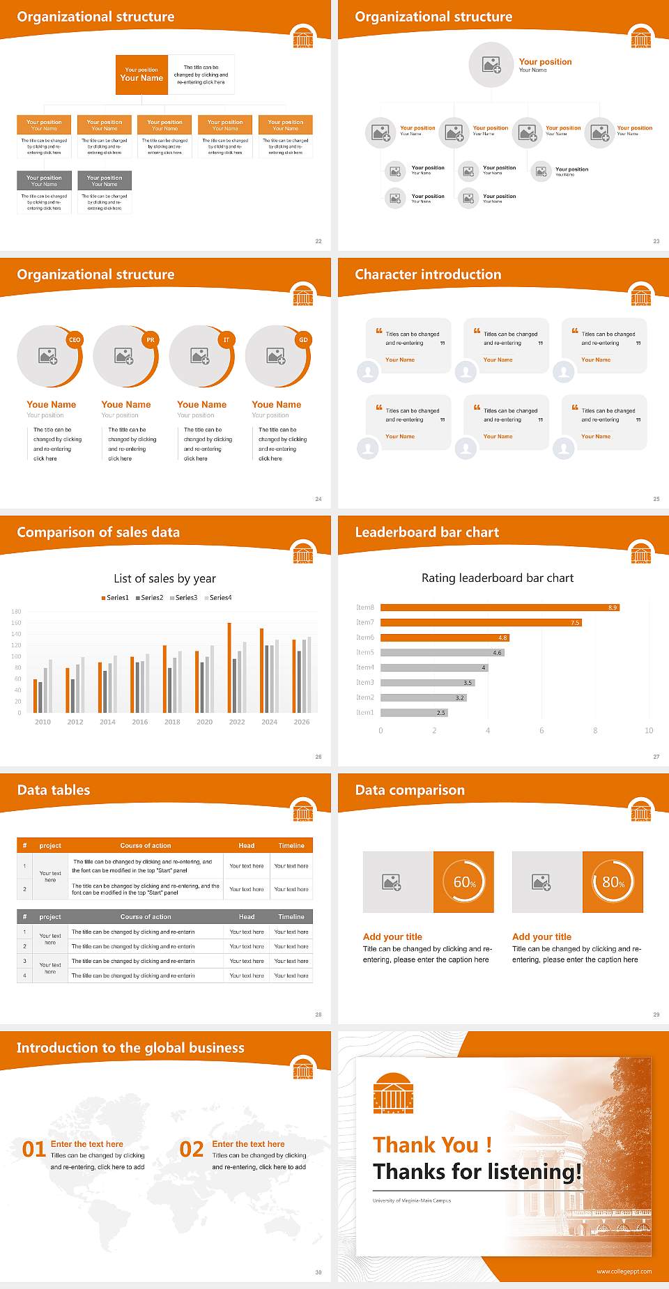 University of Virginia-Main Campus Academic Presentation/Research Findings Report PPT Template4:3 ratio PPT effect preview image4