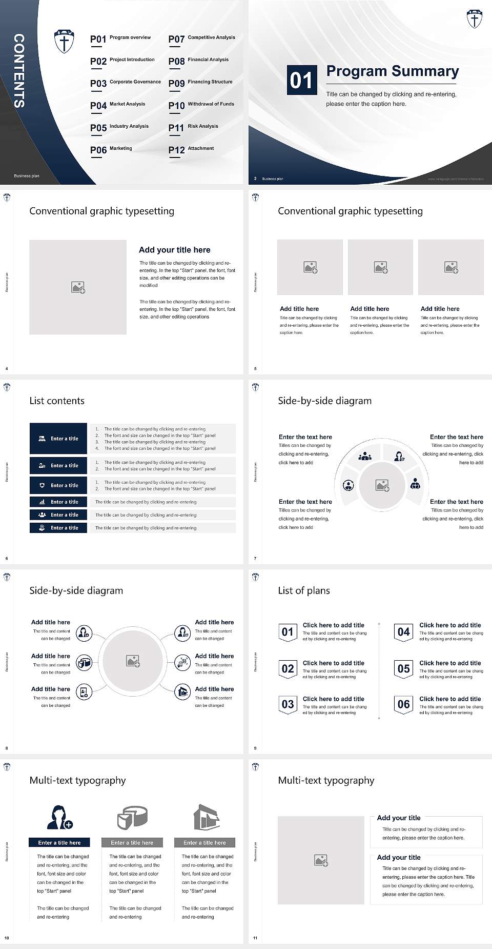 University of Valley Forge Competition/Entrepreneurship Contest PPT Template4:3 ratio PPT effect preview image2