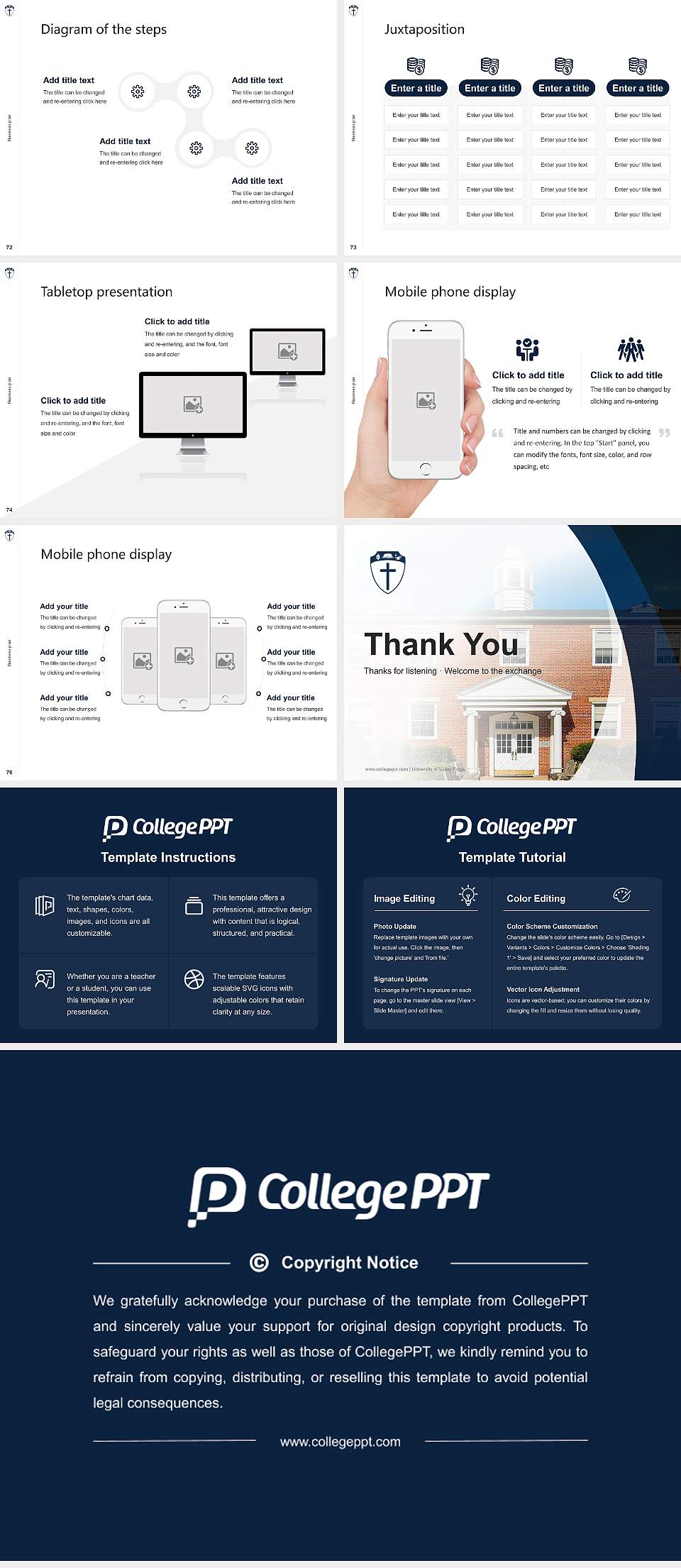 University of Valley Forge Competition/Entrepreneurship Contest PPT Template4:3 ratio PPT effect preview image9