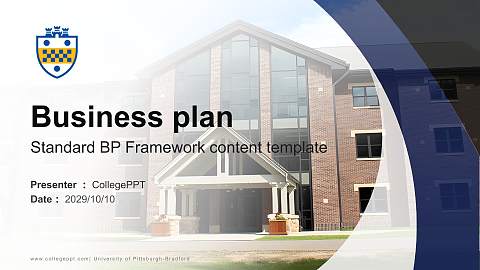 University of Pittsburgh-Bradford Competition/Entrepreneurship Contest PPT Template