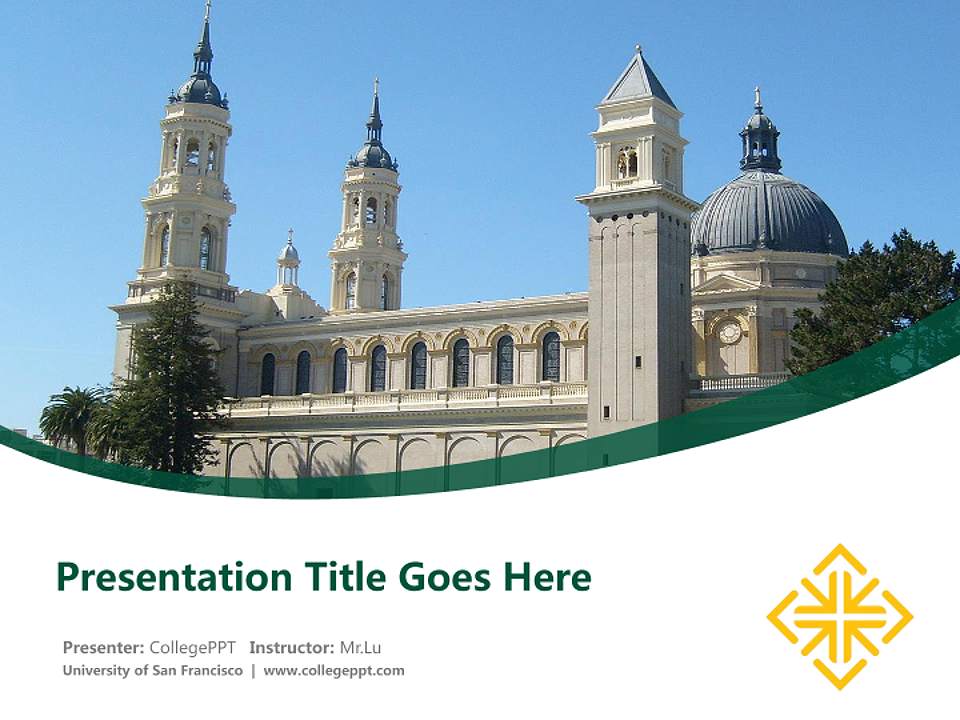 University of San Francisco Course/Courseware Creation PPT Template4:3 ratio PPT effect preview image5