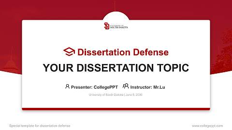 University of South Dakota Graduation Thesis Defense PPT Template