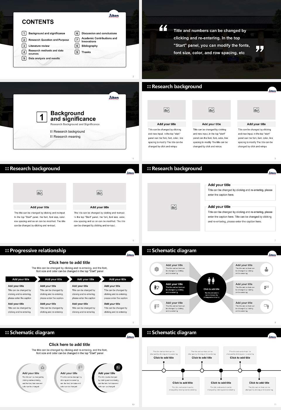 University of South Carolina Aiken Graduation Thesis Defense PPT Template16:9 ratio PPT effect preview image2