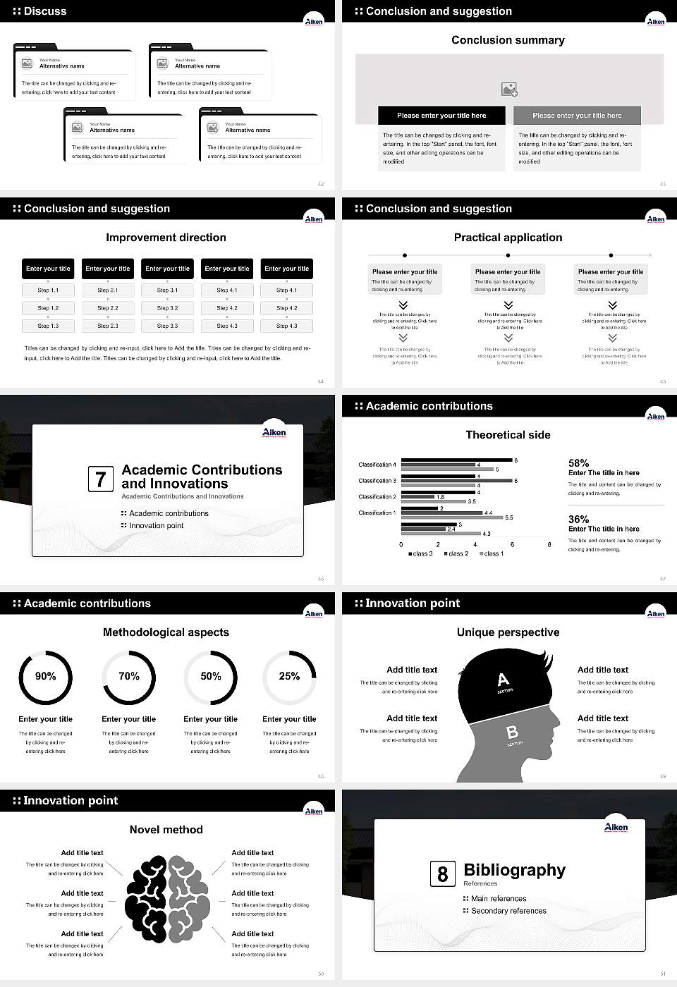 University of South Carolina Aiken Graduation Thesis Defense PPT Template16:9 ratio PPT effect preview image6