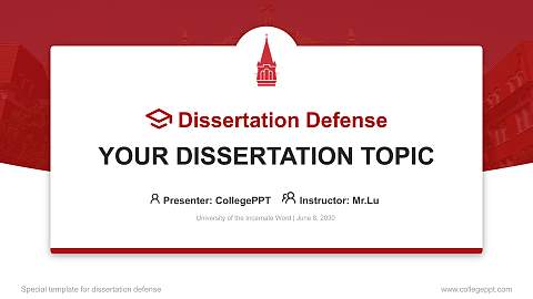 University of the Incarnate Word Graduation Thesis Defense PPT Template