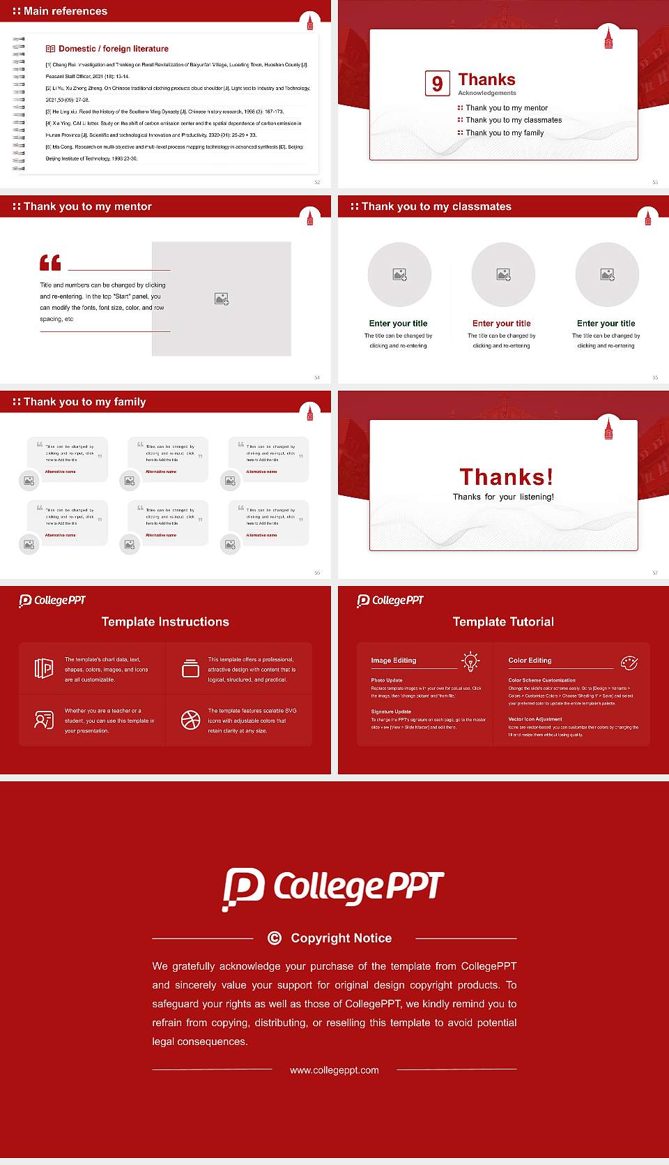University of the Incarnate Word Graduation Thesis Defense PPT Template16:9 ratio PPT effect preview image7