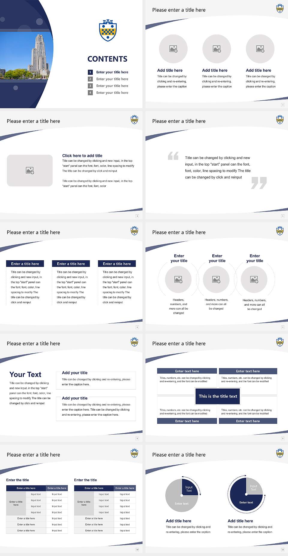 University of Pittsburgh-Pittsburgh Campus Course/Courseware Creation PPT Template4:3 ratio PPT effect preview image2