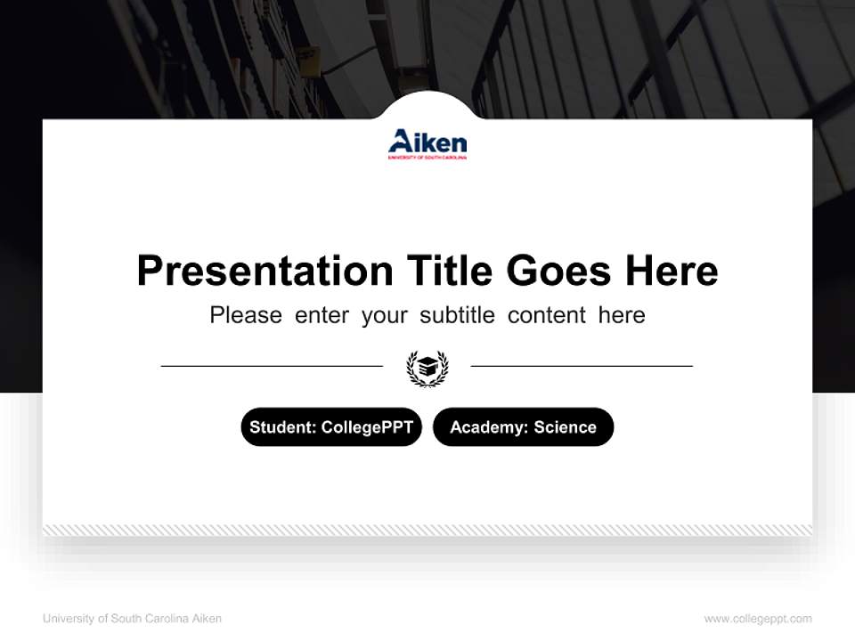 University of South Carolina Aiken National Scholarship Defense PPT Template4:3 ratio PPT effect preview image4