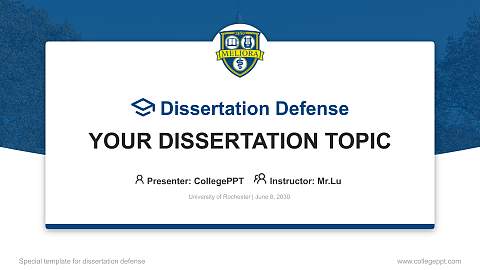 University of Rochester Graduation Thesis Defense PPT Template