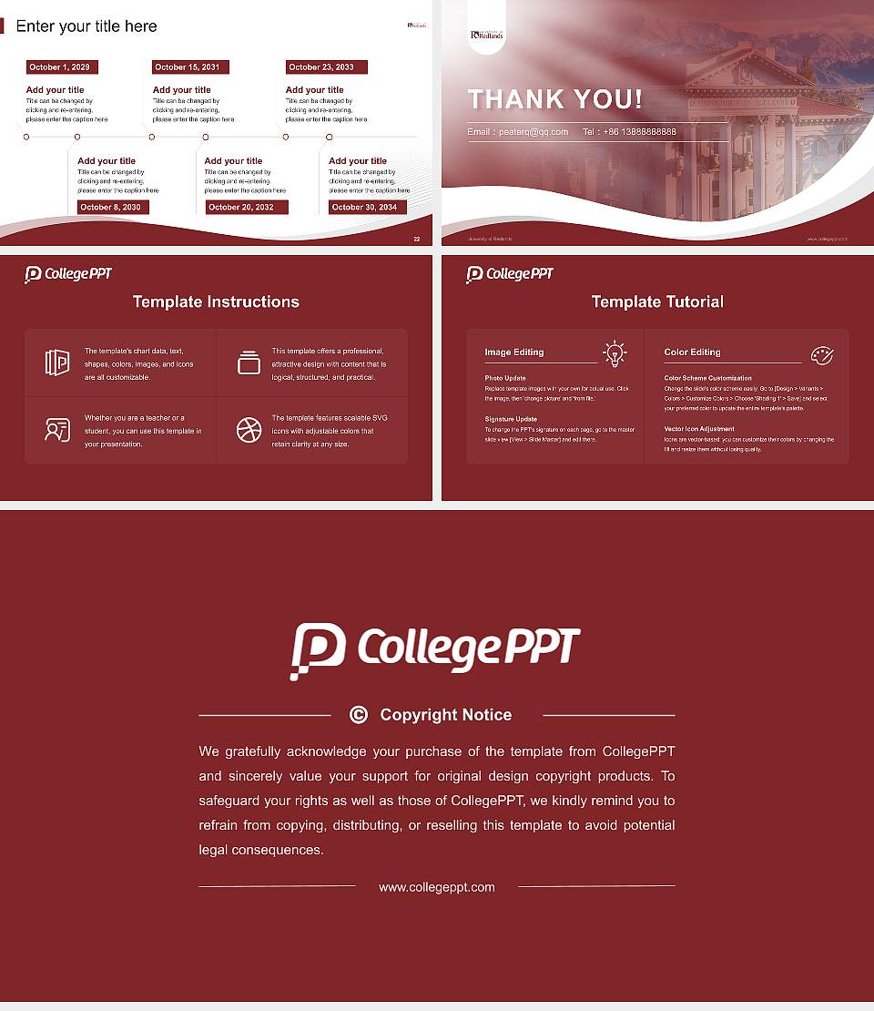 University of Redlands Lecture Sharing and Networking Event PPT Template16:9 ratio PPT effect preview image4