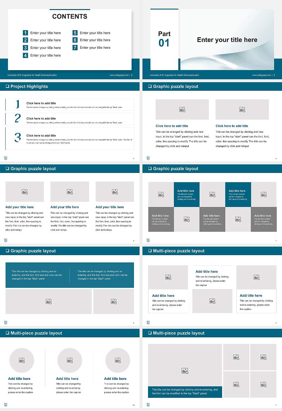University of St. Augustine for Health Sciences(Austin) General Purpose PPT Template16:9 ratio PPT effect preview image2
